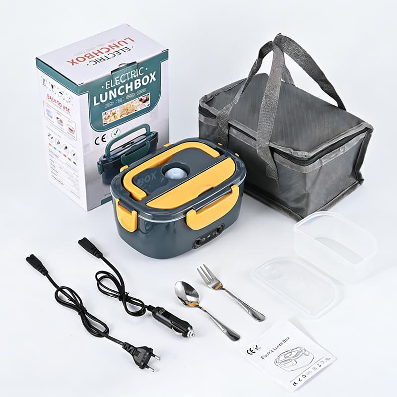 Electric Lunch Box, Plug-in Heated Lunch Box, No Water Needed, Electric Heating Lunch Box, Insulated Bento Box, Dual Use for Car and Home
