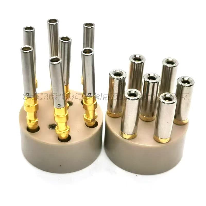 Slotted sockets, oblique slot sockets, crimp sockets, multi-point contact for high reliability and stability.