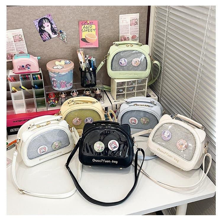 College style JK girl uniform bag Japanese style ins high-looking soft girl PU portable crossbody bag mobile phone bar bag
