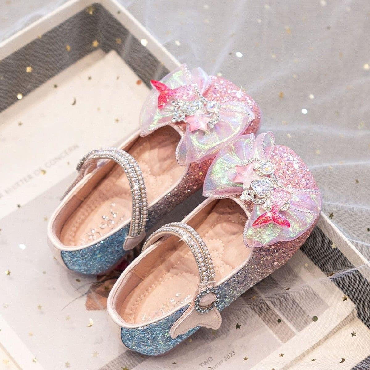 Children's Shoes, Girls' Crystal Shoes, Beautiful Princess Shoes, Girls' Mermaid Shoes, 2026 New Spring Shoes, Baby Single Shoes