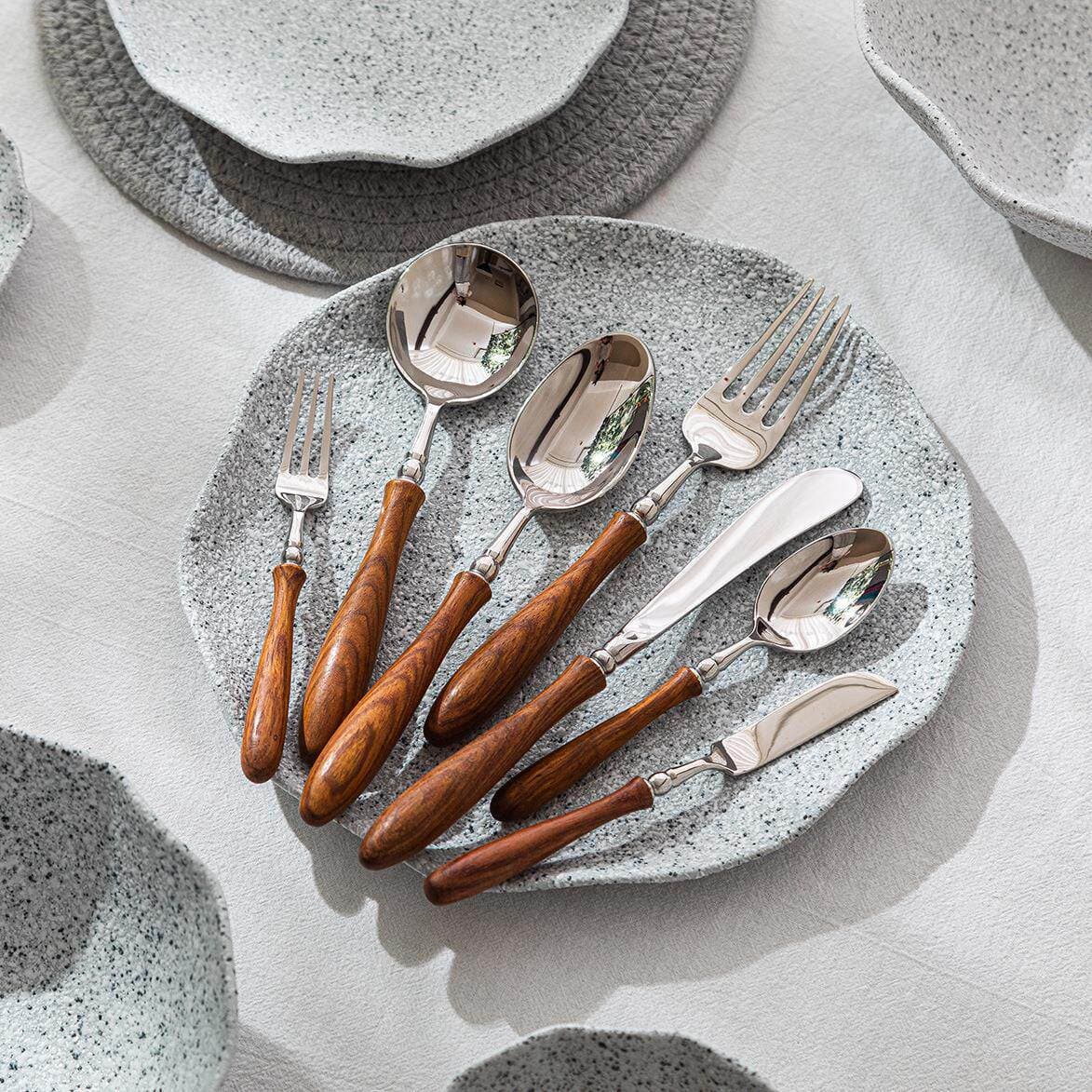 Japanese Style Pear Flower Calabash Handle 304 Stainless Steel Tableware Knife Fork Spoon Dessert Spoon Fork Creative Calabash Series