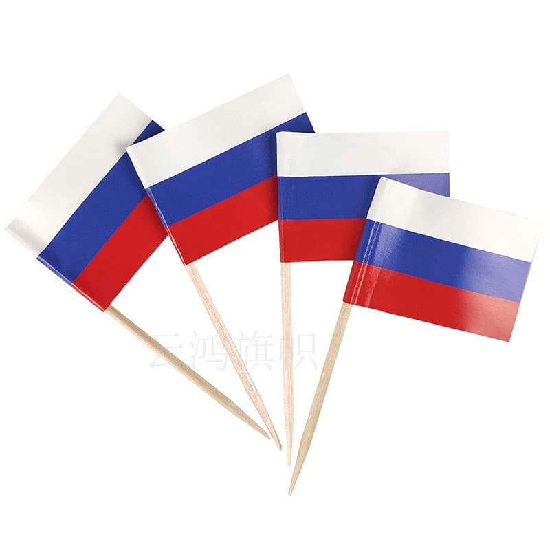 Russia Toothpick Flag Fruit Picks, Country Flag Toothpick Picks, In Stock, Toothpick Flags, Cross-Border Amazon Supply