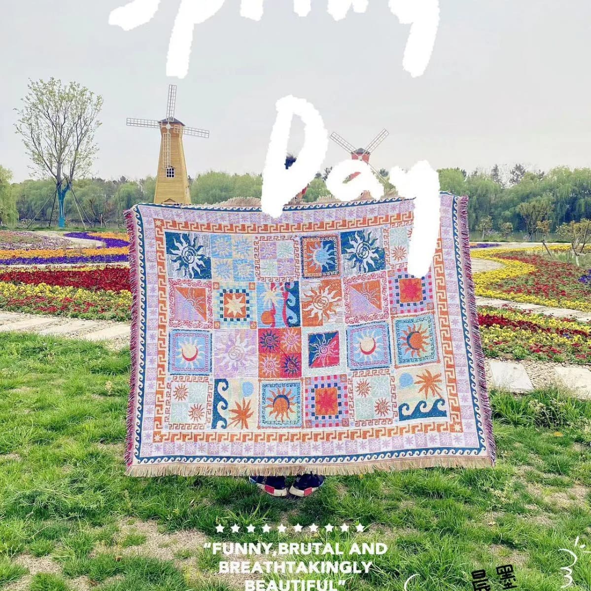 New INS Style Multi-Functional Yarn Blanket Camping Bedroom Living Room Cotton Yarn Blanket Sofa Pad Blanket Decorative Sofa Cover