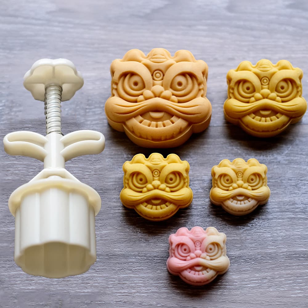 [Awakening Lion] Mooncake Mold Hand-Press Plastic Press Mold 150g 75g 50g 25g Mini Mold