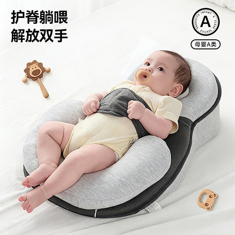 Zhen cotton baby anti-vomiting slope pad newborn anti-choking milk overflow pillow bed bed feeding side sleeping wholesale
