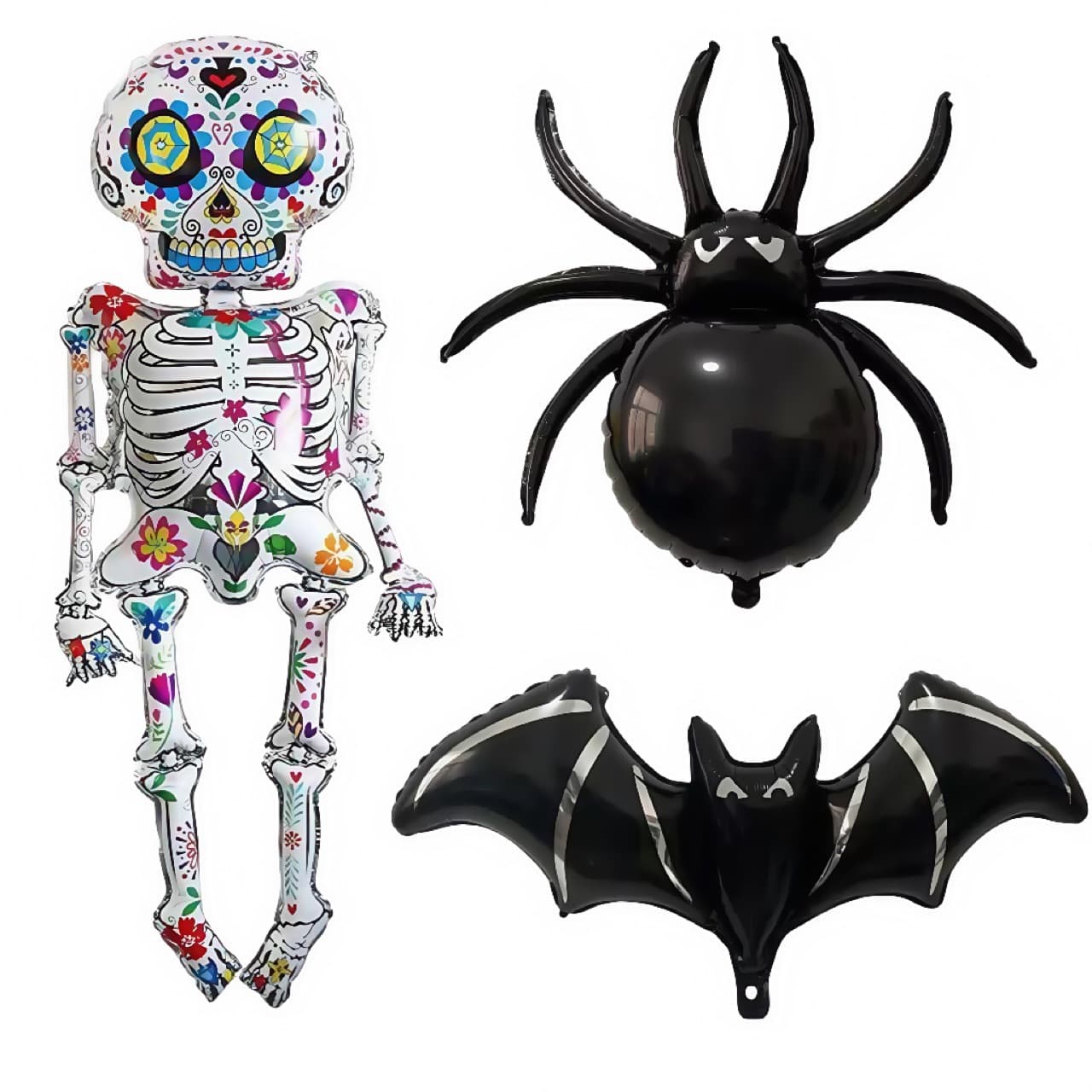 New 4D Halloween Decorative Aluminum Film Balloon Standing Pumpkin Skull Spider Ghost Festival Party Decorative Balloon Cross Border