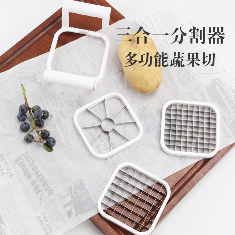 Stainless Steel Apple Slicer Fruit Divider - Creative Home Kitchen Tool for Cutting, Coring, and Segmenting Fruits into Slices, Wedges, or Chunks