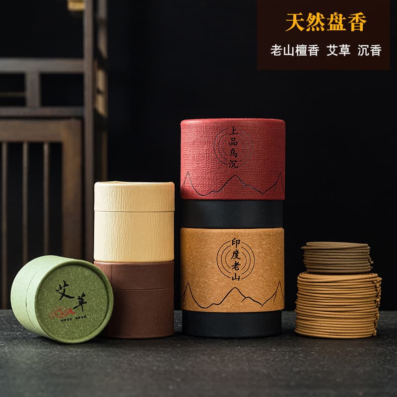 Aromatherapy coil household Indian old mountain sandalwood product agarwood indoor mugwort bedroom incense tea ceremony natural incense Buddha incense