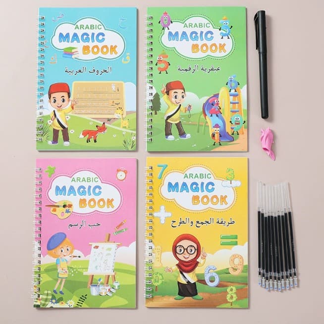 Cross-border E-commerce Children's English Calligraphy Copybook - Groove Magic Copybook Tracing Pen Control Training Preschool Writing Book Wholesale