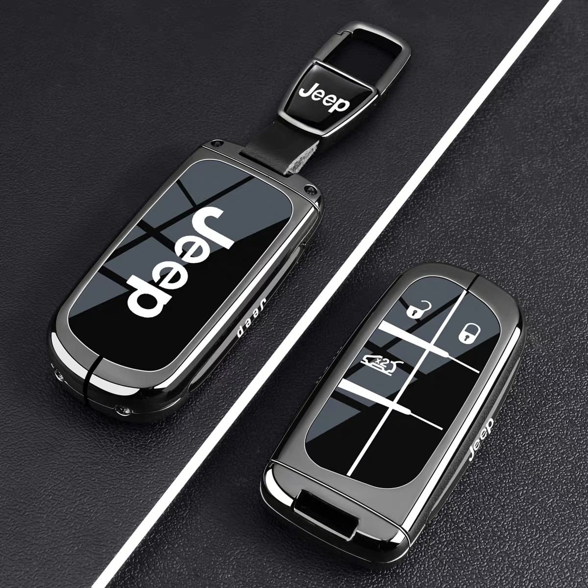 Suitable for Jeep Grand Cherokee Key Cover, Renegade, Compass, Grand Commander, Cherokee Car Key Case