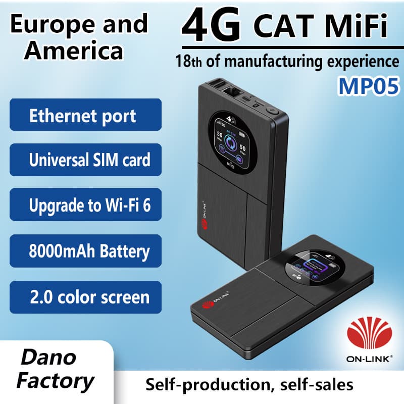 European Version Specially Designed for Portable Use, 10000mAh Power Bank, Portable WiFi, Outdoor 4G Wireless Portable WiFi