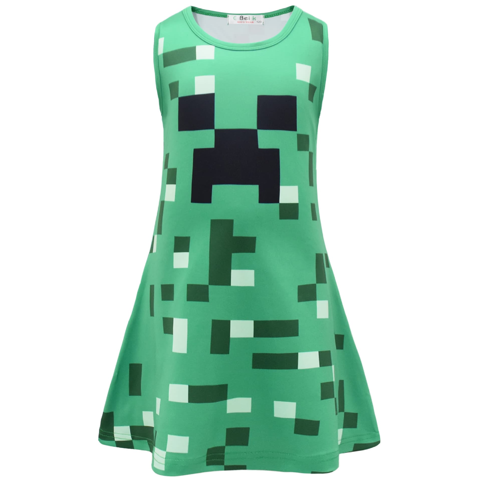 In Stock Cartoon Children's Clothing My World-Minecraft Girls' Dress A-Line Skirt Pajama Dress 615