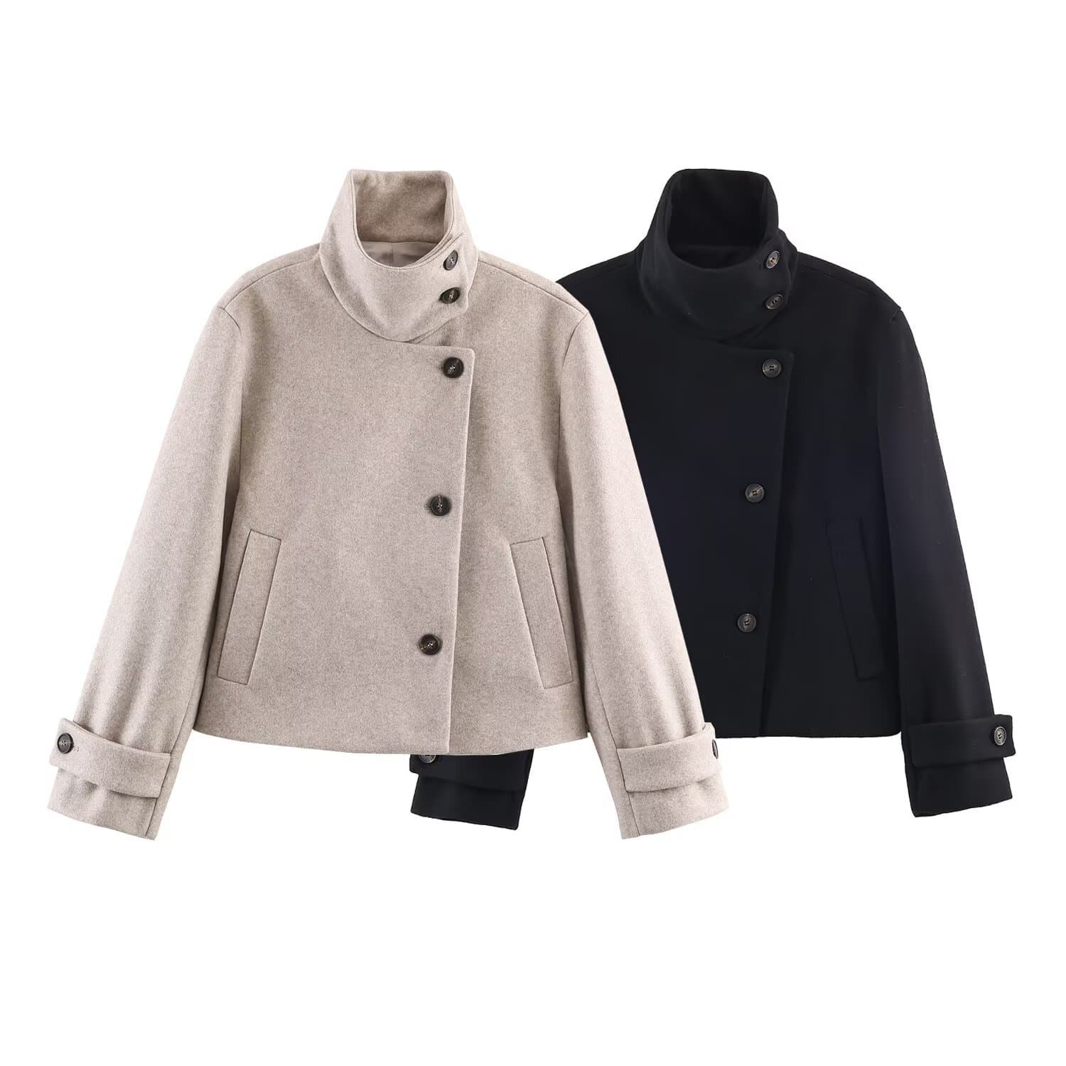 PB&ZA Women's 2026 Spring New Fashion Temperament Commuting Style Stand Collar Short Coat Jacket 2078779