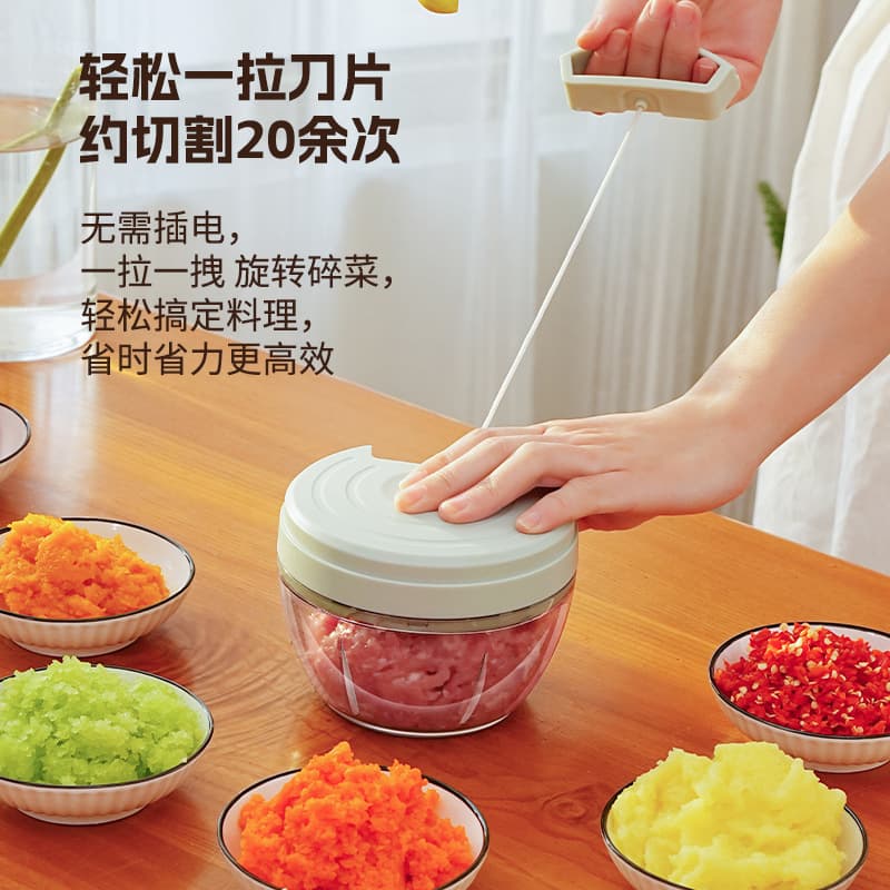 New Garlic Chopper Garlic Mincer Tool Hand-Pulled Crusher Kitchen Mini Garlic Masher Manual Pull Small Food Processor