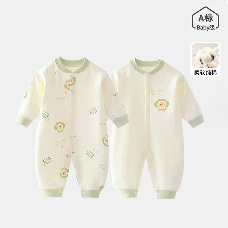 Newborn Baby Cotton Jumpsuit Sleepwear Spring Autumn Long Sleeve Bodysuit