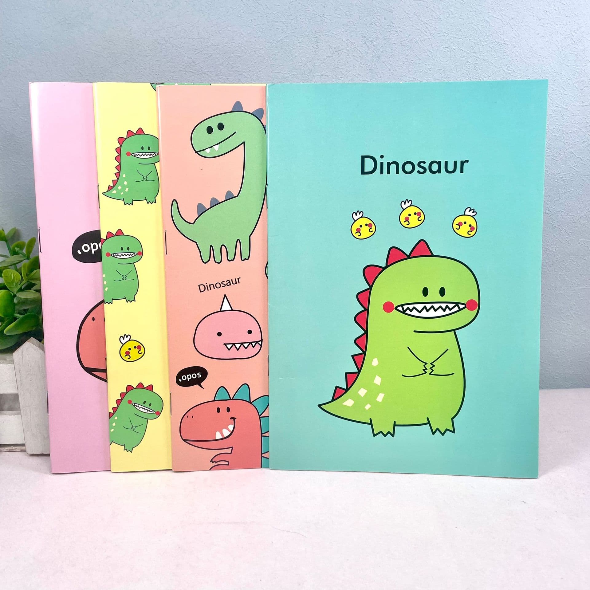 Soft Cover Notebook Dinosaur A5 Exercise Book 16 Pages Double-Sided Cartoon Lined Notebook Small Gift for Primary School Students