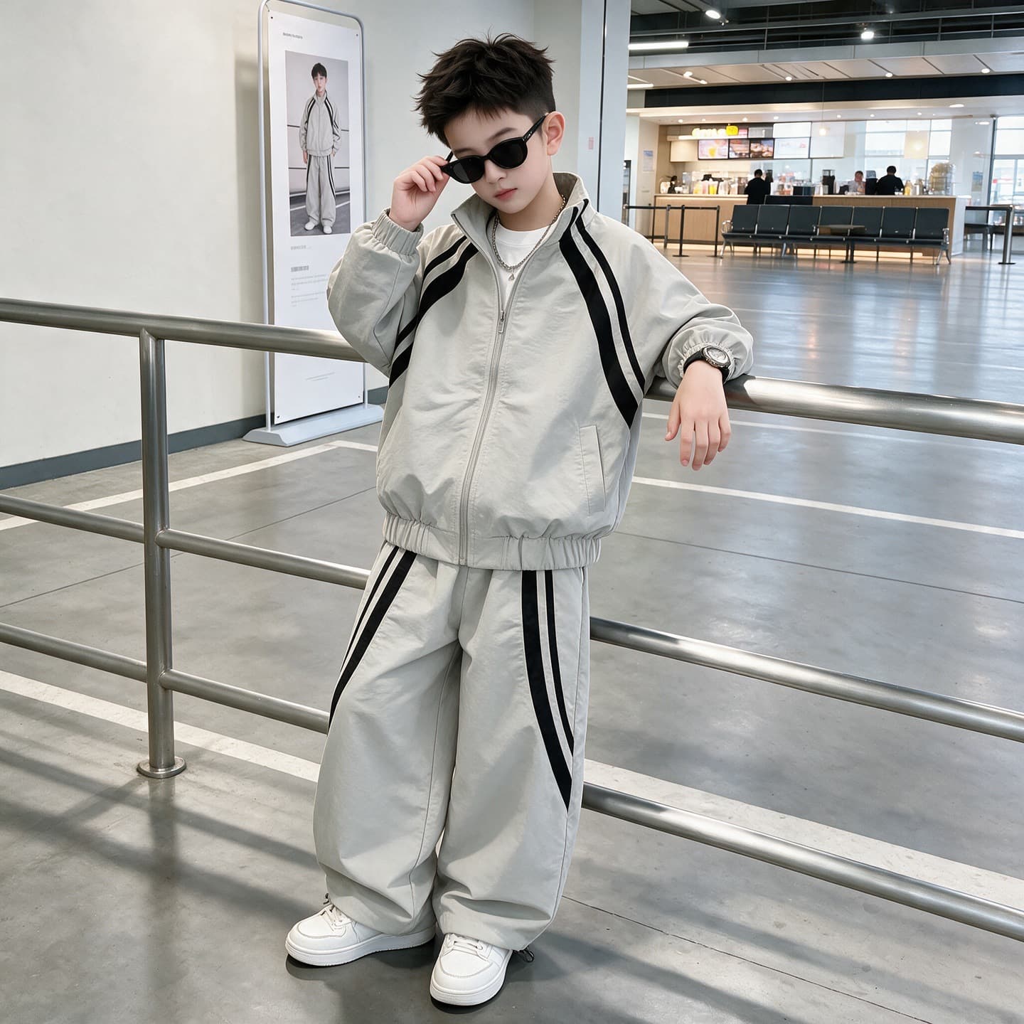 Boys' Fall Jacket Set 2026 New Style Spring/Autumn Casual Sportswear for Older Kids Trendy Fashion