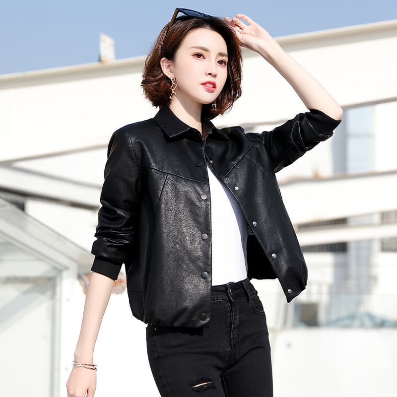 High-End Genuine Leather Women's Fashion Jacket Cropped Suede Wool Coat New Arrival Spring Autumn 2024 Loose Fit From China