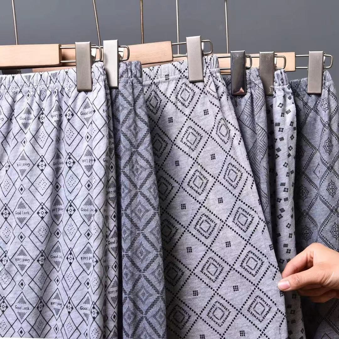 Men's thermal underwear for middle-aged and elderly people, high-waisted, loose-fitting, thin, leggings, spring and autumn thermal underwear, sleep pants