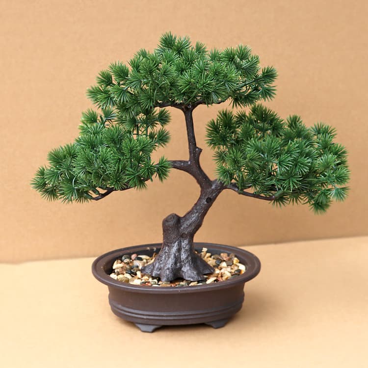 New large-scale simulated fake flower bonsai decoration indoor retro style living room and other counter ornaments welcoming pine money tree