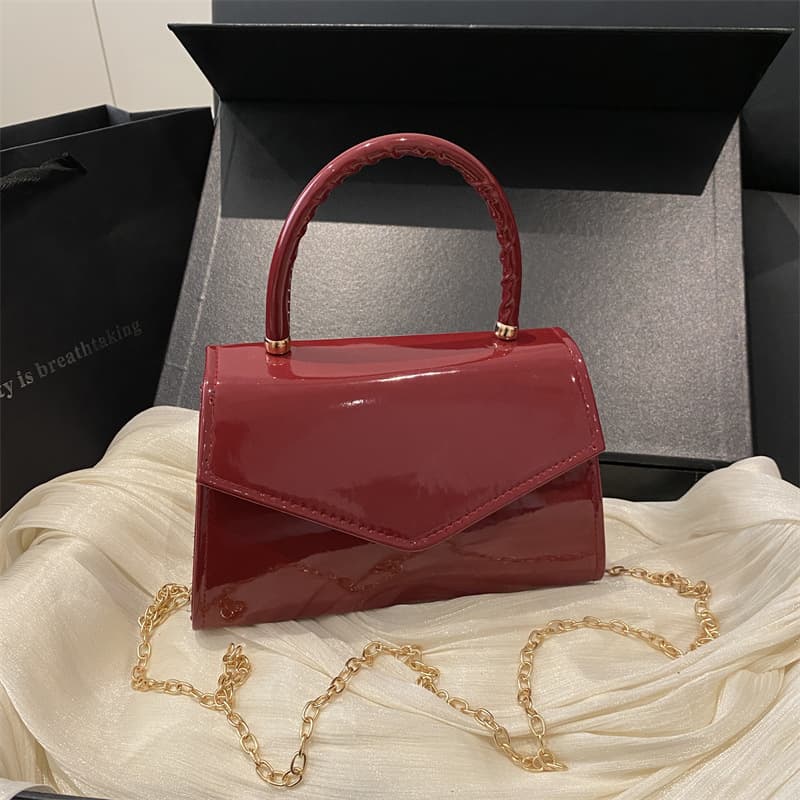 Cross-border Trendy Korean-style Small Square Handbag Women's Bag 2026 Spring New Light Luxury Chain Shoulder Bag Commuter Crossbody Bag