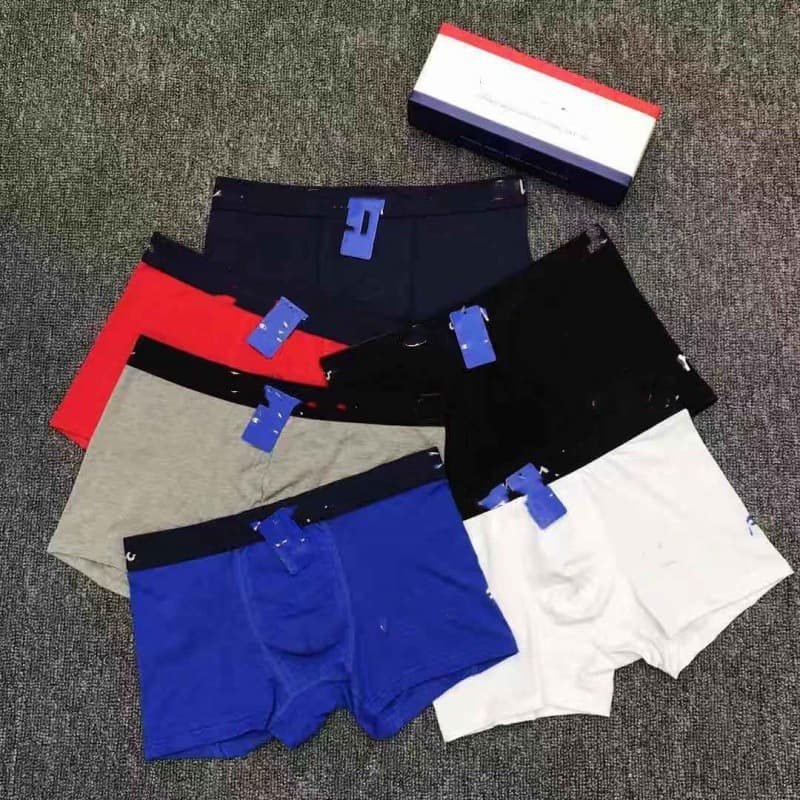 Foreign trade pure cotton men's boxer briefs, sports fashion brand, breathable men's underwear, summer new champion underwear.