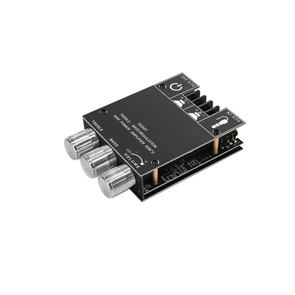 502MT 2.0 Stereo Bluetooth Audio Digital HiFi Amplifier Board Module, Neutral, No Logo