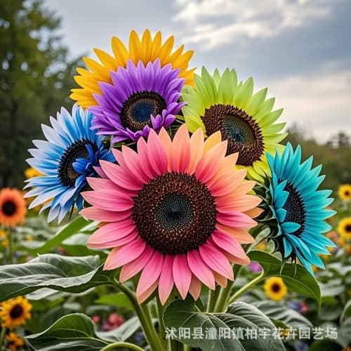 Wholesale Colorful Sunflower Seeds, Purple Sunflower Seeds, Potted Multi-Head Lucky Sunflower Seeds
