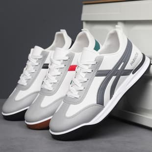 New Men's Color-blocked German Training Shoes, Soft Sole Casual Sports Shoes, Trendy Men's Shoes Versatile Agassi Shoes Men's Board Shoes