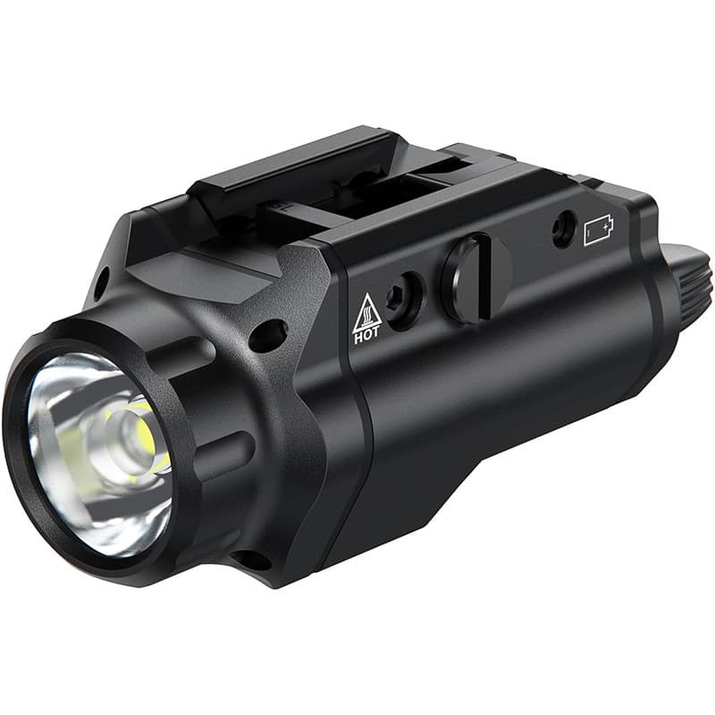 1000LM High Intensity LED Flashlight Metal Tactical Long Range Illumination Handheld Torch Downward Hanging 20mm Lightweight