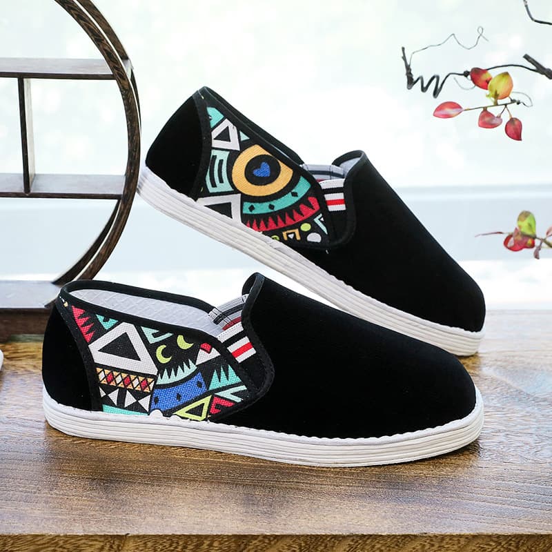 Yimeng Cloth Shoes Old Beijing Cloth Shoes Men's Single-Layer Durable Tire Work Shoes Handmade Pure Cloth Thousand-Layer Sole Black Cloth Shoes
