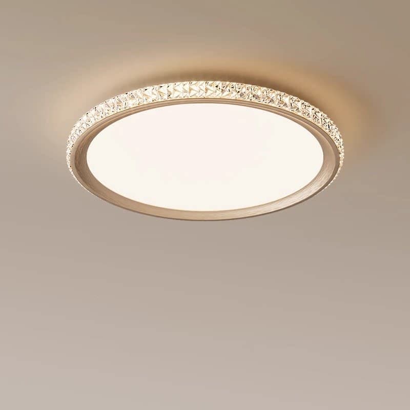 Modern Light Luxury Crystal Ceiling Light, Nordic Style Designer Round Main Light for Bedroom, Study, Warm Home, Wedding Room