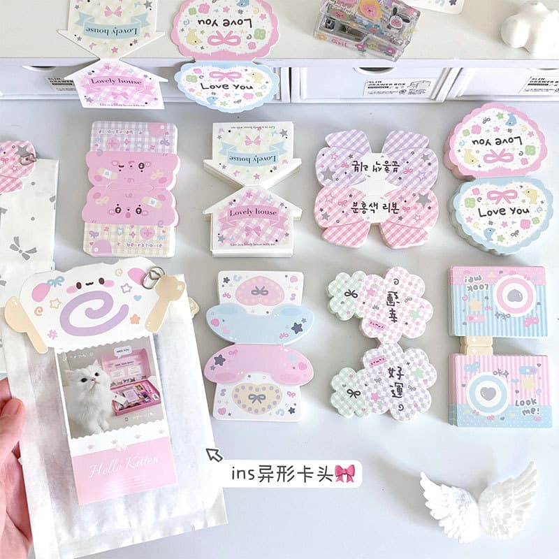 Original Cute Alien Card Header Idol Photo Card Packaging Materials Fan Merchandise Baking Gift Card Packaging