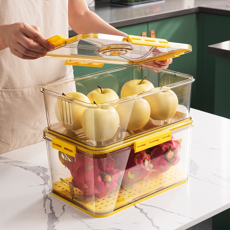 [Clearance] Refrigerator Storage Fresh Box Food Grade Drainage Storage Frozen Fresh Sealed Box Fruit Food