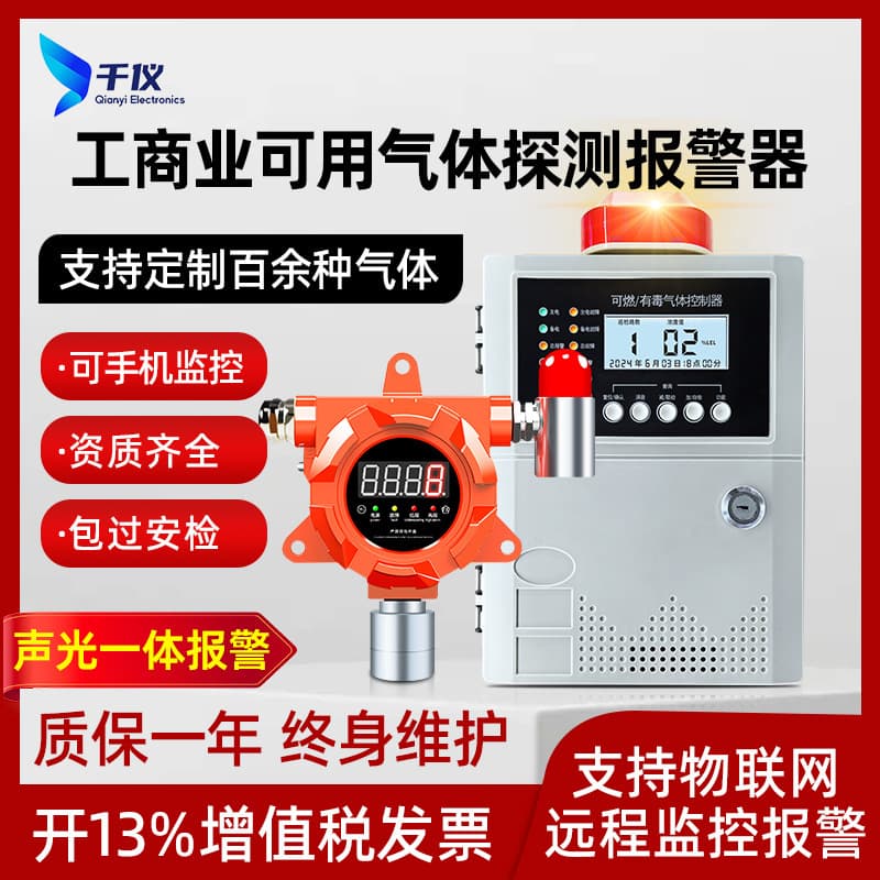 Combustible Gas Detector, Industrial Explosion-Proof with Sound and Light, O2, CO Detector, Toxic Gas Alarm