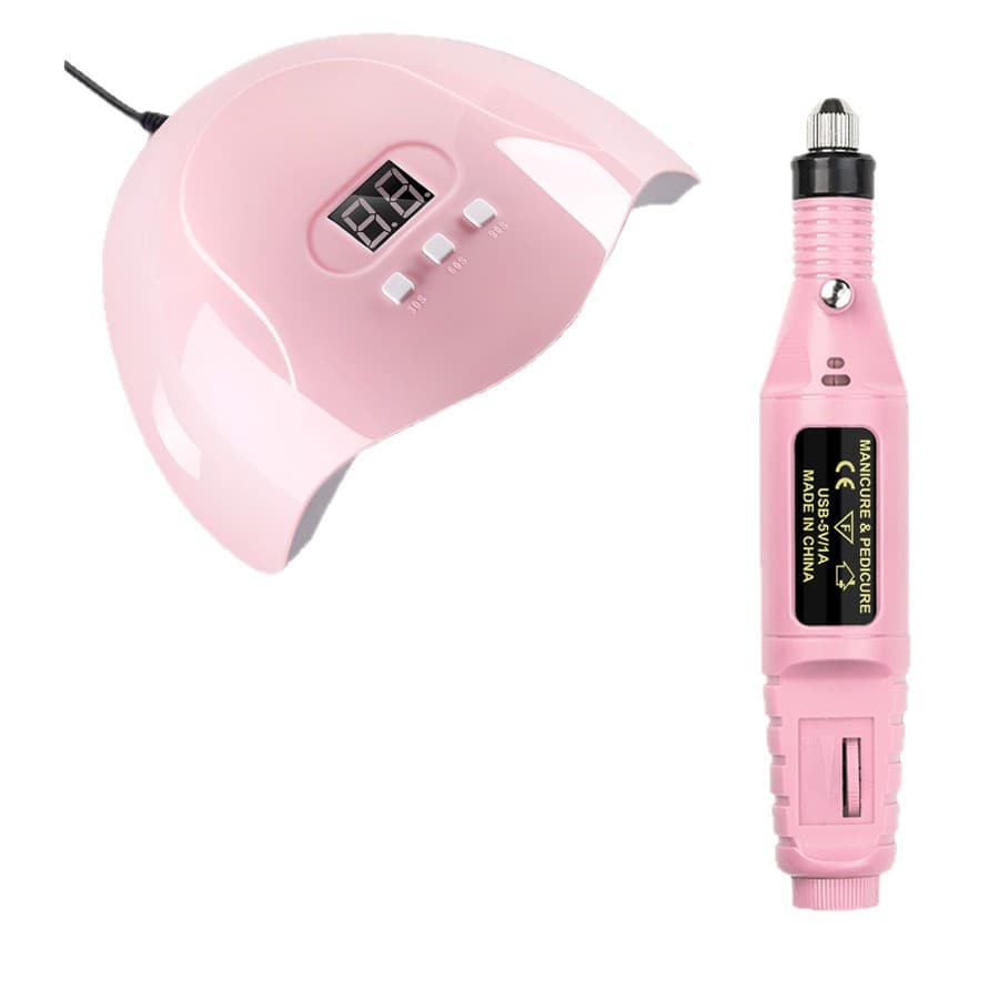 Cross-border Amazon Hot Sale Valentine's Day Manicure Tool Set Nail Lamp Nail Drill Nail File Manicure Set