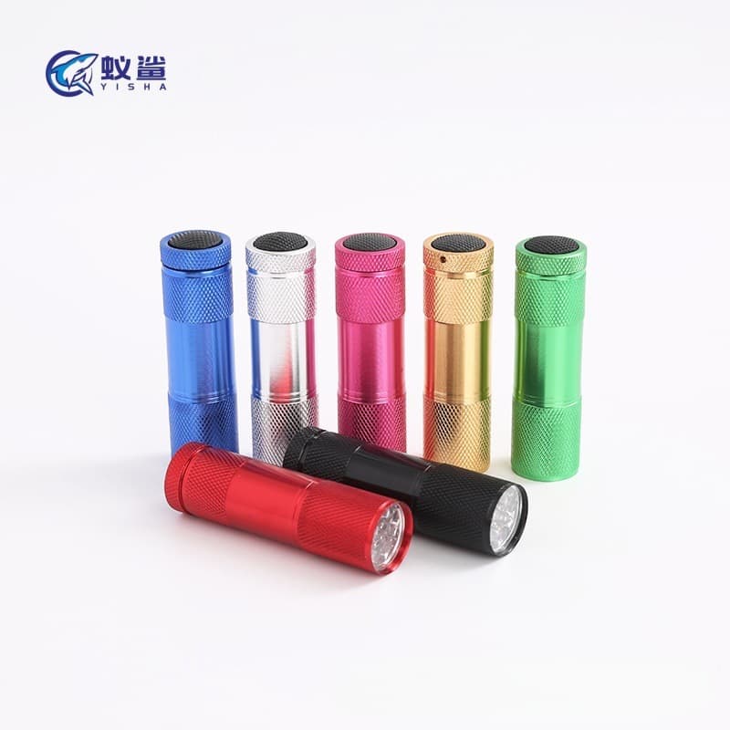 9-LED White Light Flashlight Mini Bright Daily Convenient Waterproof Aluminum Alloy Gift Flashlight