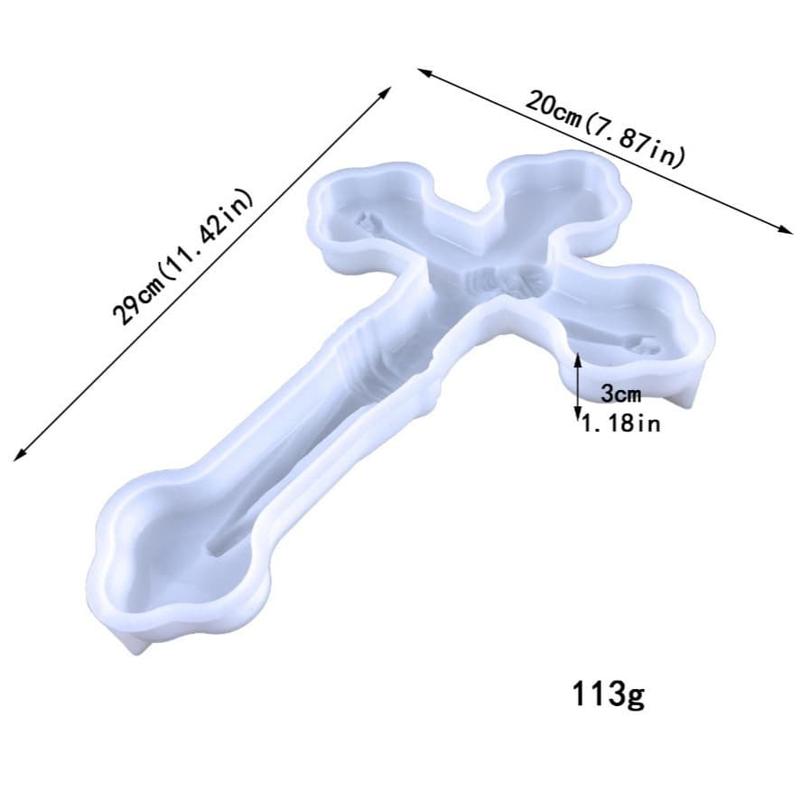 Semi-3D Cross Hanging Frame Resin Mold DIY 3D Wall Decor Silicone Mold