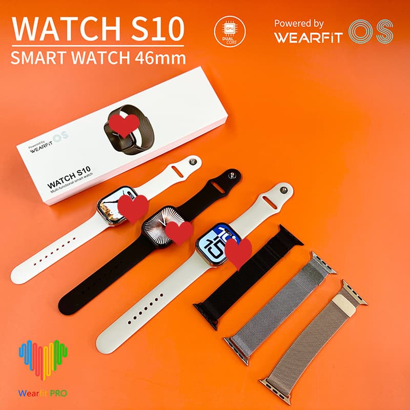 New Smart Watch S10 Dual Payment Baidu Map NFC Micro Scheme Silicone Strap Touch Button Operation Lightweight for All Ages