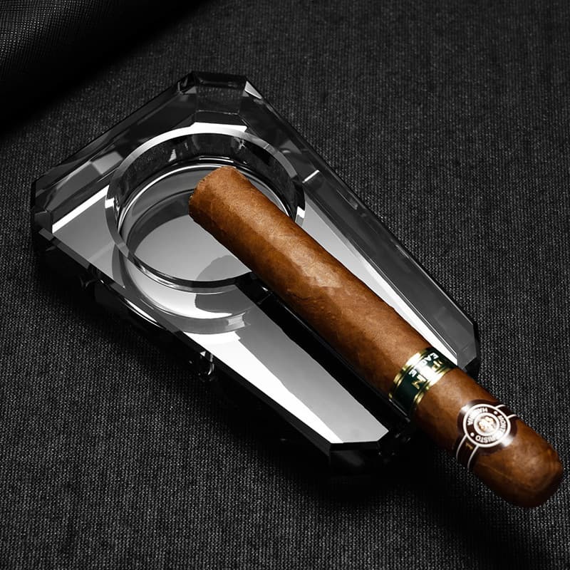 CIGARLOONG Cigar Ashtray Crystal Glass Large Diameter Ashtray Creative Living Room Home Use Snuffer
