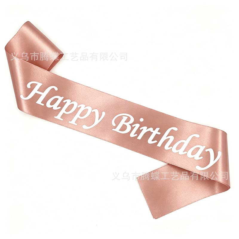 Cross-border Best-selling Birthday Party Sash, Custom Happy Birthday Party Decoration Shoulder Sash, Ceremonial Sash