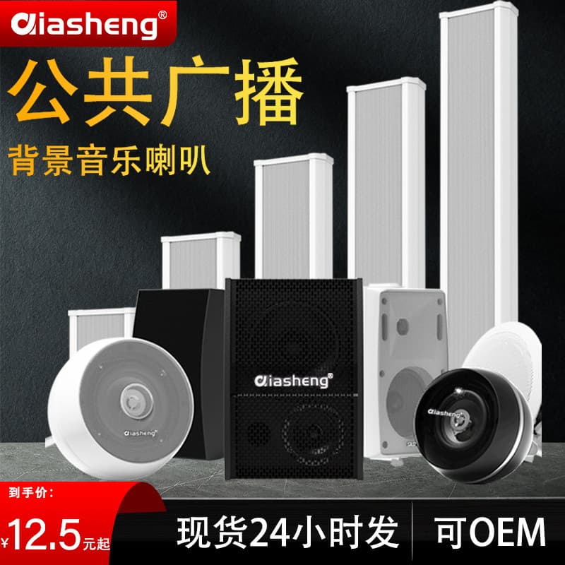 QIASHENG Ceiling Speaker for Shop Use, Constant Voltage Public Address Background Music Ceiling Audio