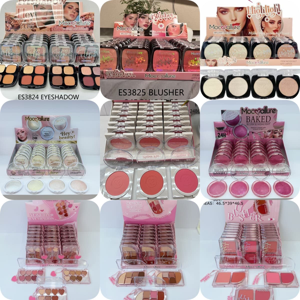 MOCALLURE Eyeshadow Palette Cheek Makeup Palette eyeshadowmakeup 24 Festive Makeup Setting Powders