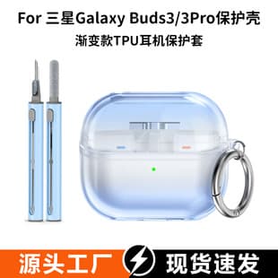 New Transparent Gradient Anti-Fall TPU Case for Samsung Buds 3/3 Pro, Buds 3 Headphone Protective Cover