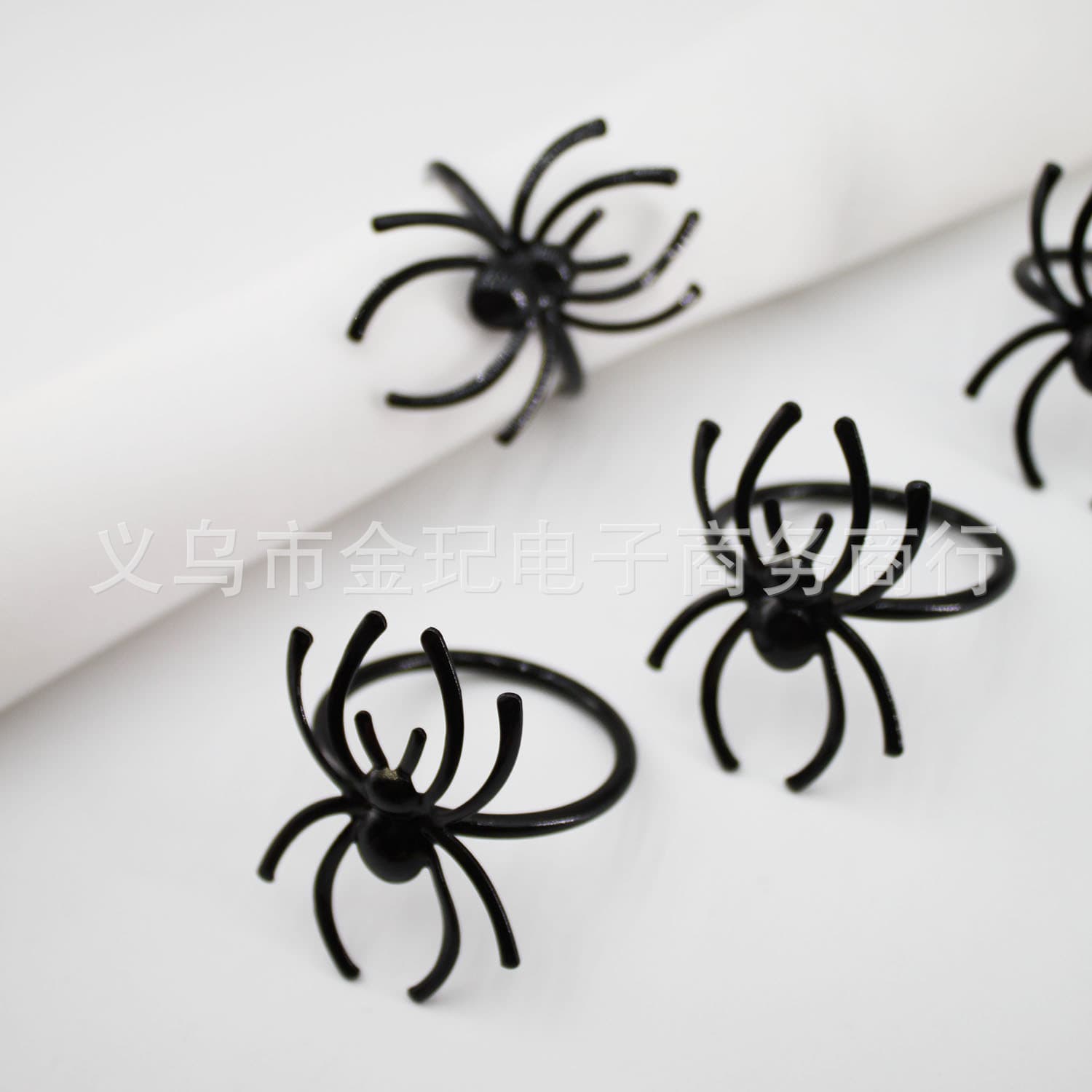 Cross-border new black spider napkin buckle Halloween napkin ring Western restaurant banquet table setting napkin buckle