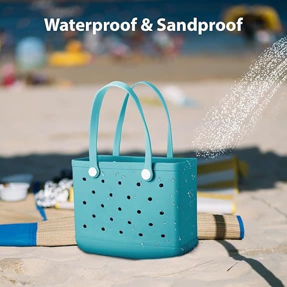 EVA Beach Bag Mesh Bag Portable Handbag Waterproof Travel Bag Washable for Sports Beach Pool