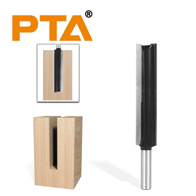 8mm Shank Extended Straight Double-Flute Slotting Router Bit, Extended Trimming Bit, Phenolic-Specific Cutter, Woodworking Router Bit