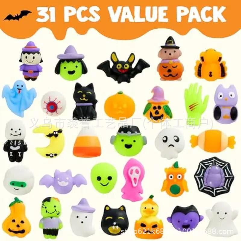 2026 Halloween Advent Calendar 24 Days Crisp and Soft Decompression Toys Countdown Gift Box