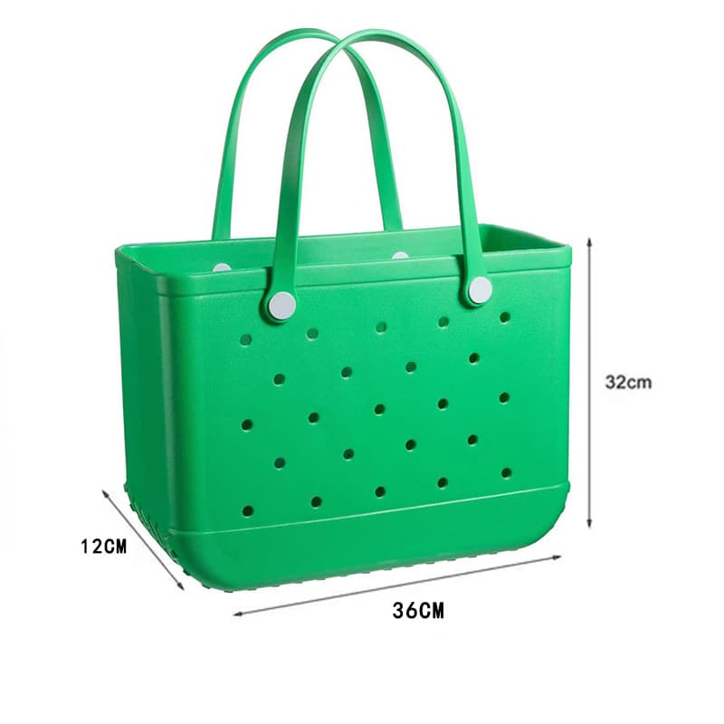 Single Shoulder Beach Bag Waterproof Mesh Grocery Bag Women's Handheld Storage Basket Camping Bag Handbag Street Trend