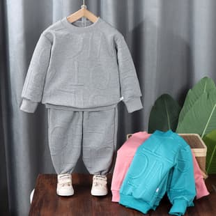 Boys' Autumn Set 2026 New Style Baby Girls Hoodie Two-Piece Kids Casual Wear Toddler Children Clothing Fashion